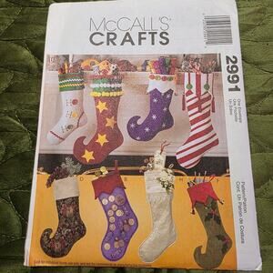 Vintage McCalls UNIQUE Christmas Stockings x 8 Styles McCalls 2991 UNCUT